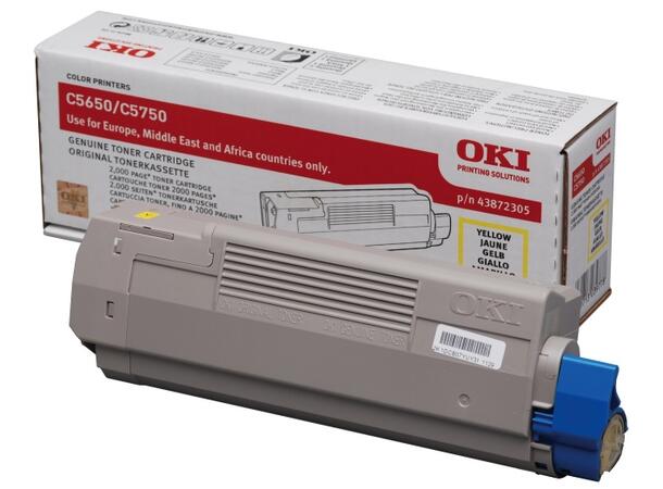 Toner Oki 43872305 C5650/5750 gul 
